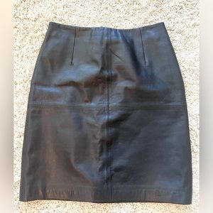 Real Leather MIDI Skirt
